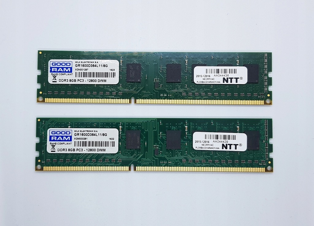 Pamięć DDR3 16GB Goodram 1600MHz Gwar.