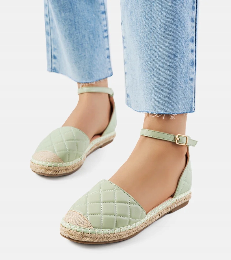 Zielone espadryle Faiza 16962 rozmiar 40