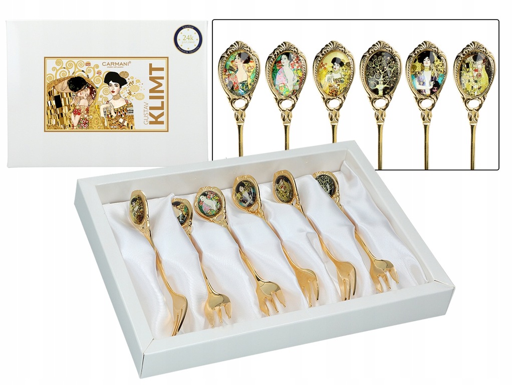 Widelec Carmani Gustav Klimt połysk 6 szt.