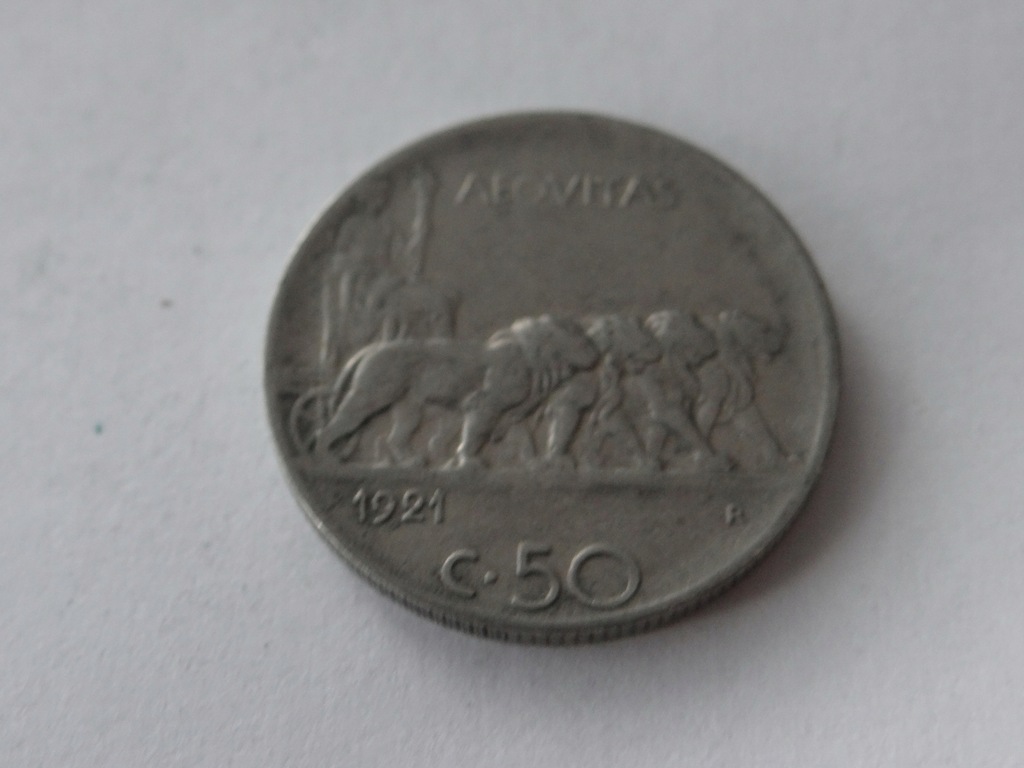 Купить [8424] Италия 50 центезими 1921 года сорт 3+: отзывы, фото, характеристики в интерне-магазине Aredi.ru