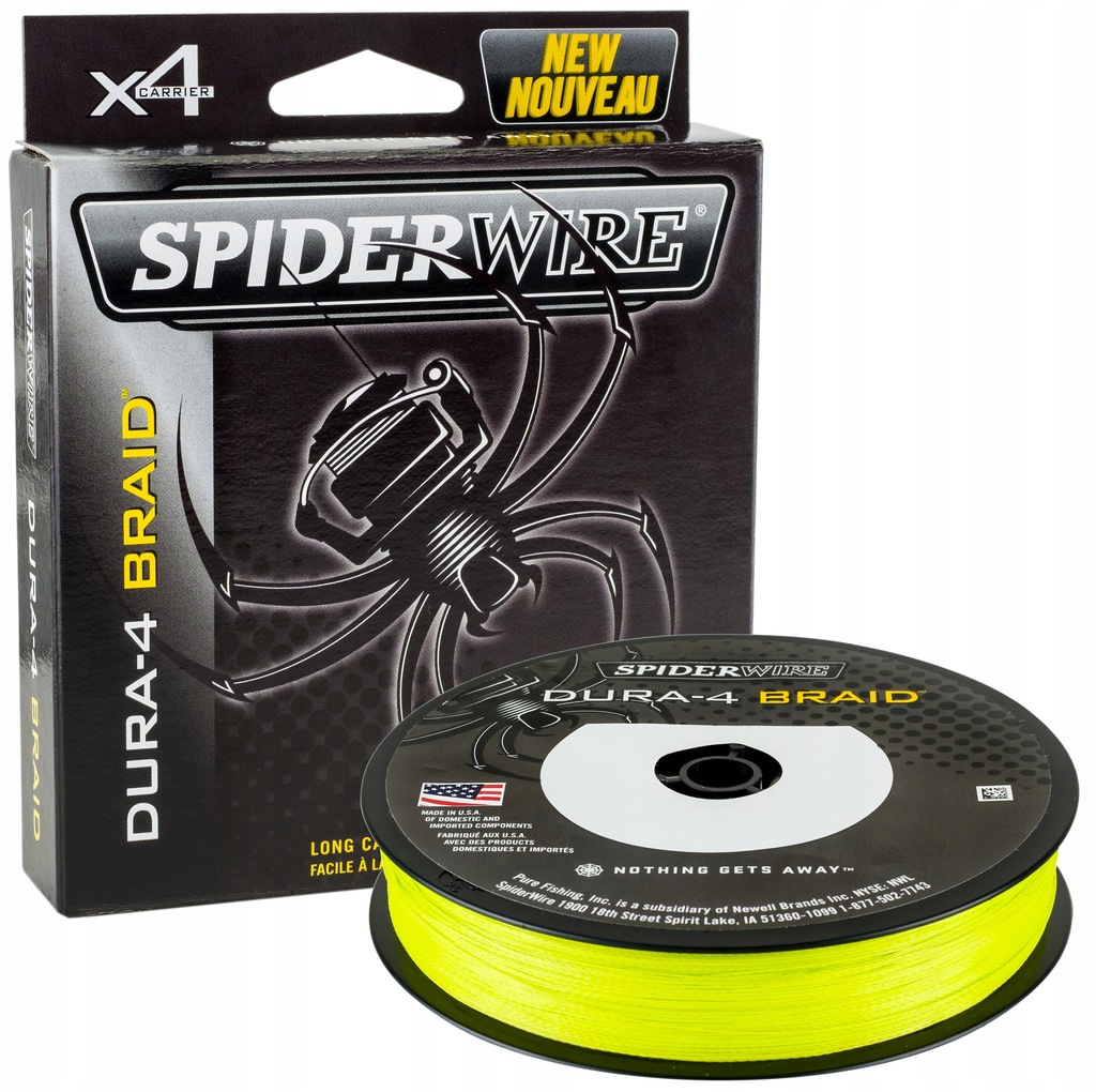 Spiderwire DURA 4 żółta 150 m 0,14 mm nowość 2018r