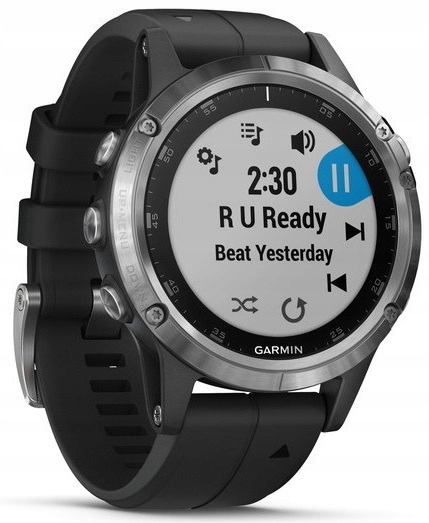 Czarny Zegarek sportowy GARMIN Fenix 5 Plus GPS