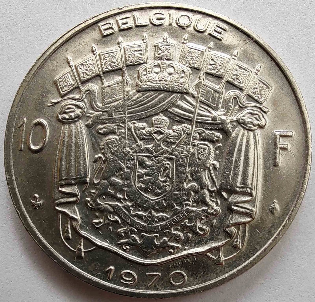 1885 - Belgia 10 franków, 1970