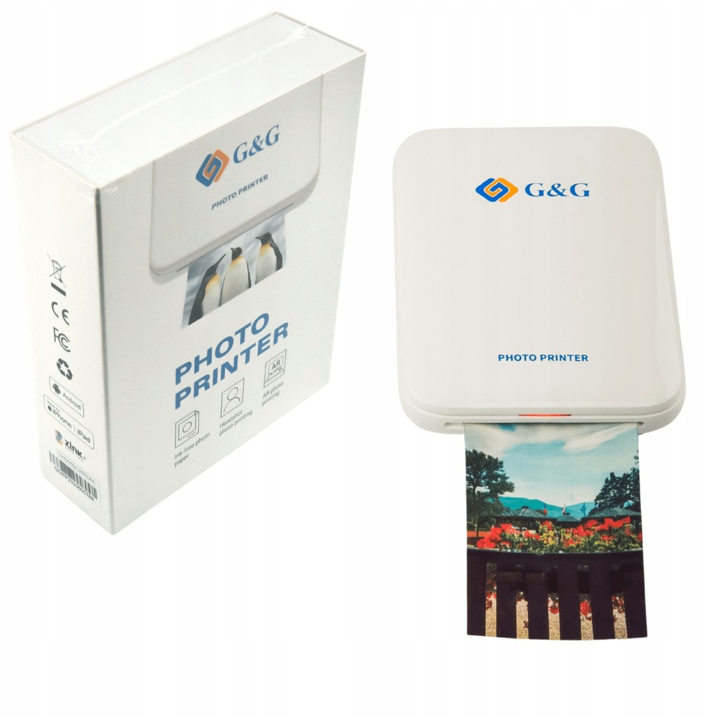 G&G Photo Printer Mini Drukarka do zdjęć ZINK