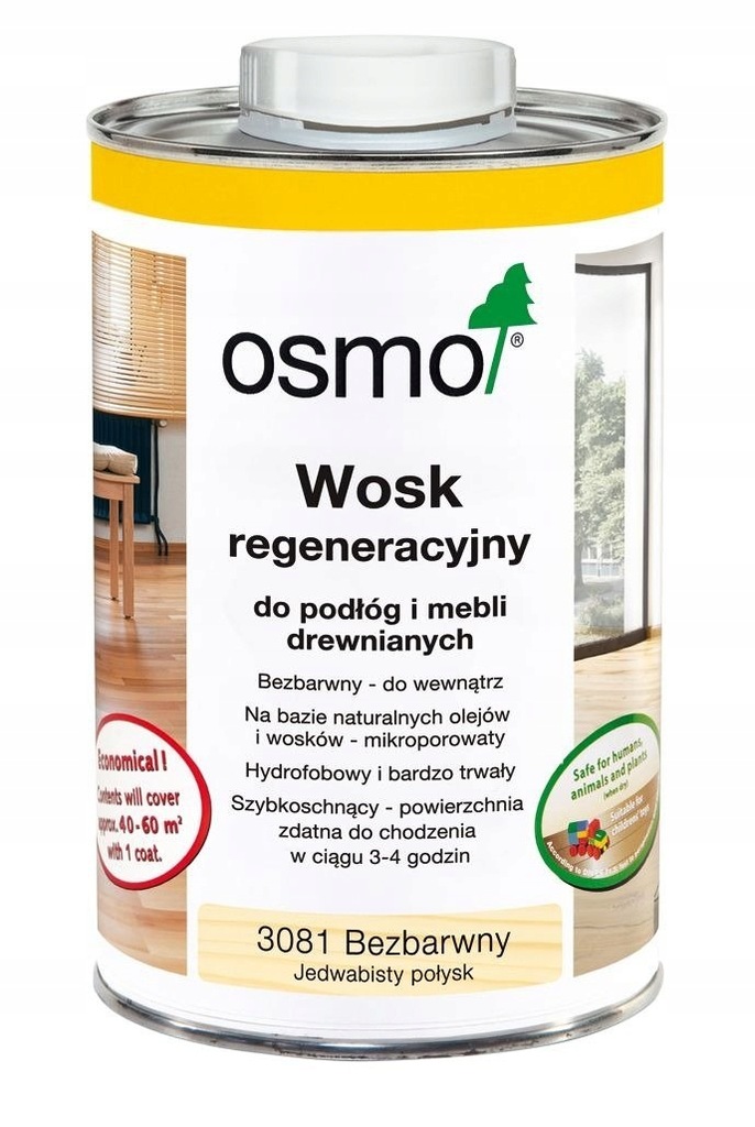 OSMO 3081 wosk regeneracyjny 1 L Bezbarwny, Jedwabisty Połysk