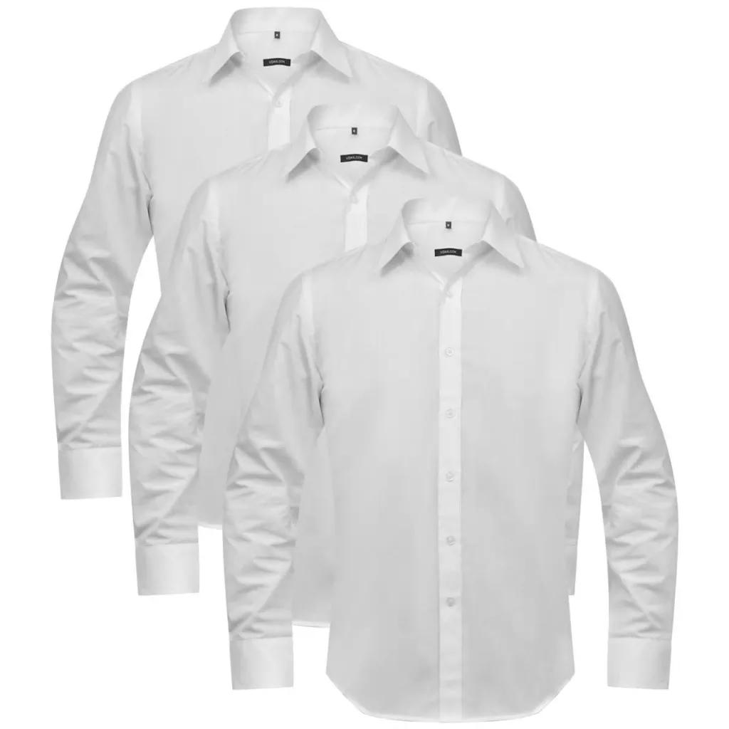 3 Męskie koszule biznesowe, rozmiar L białe