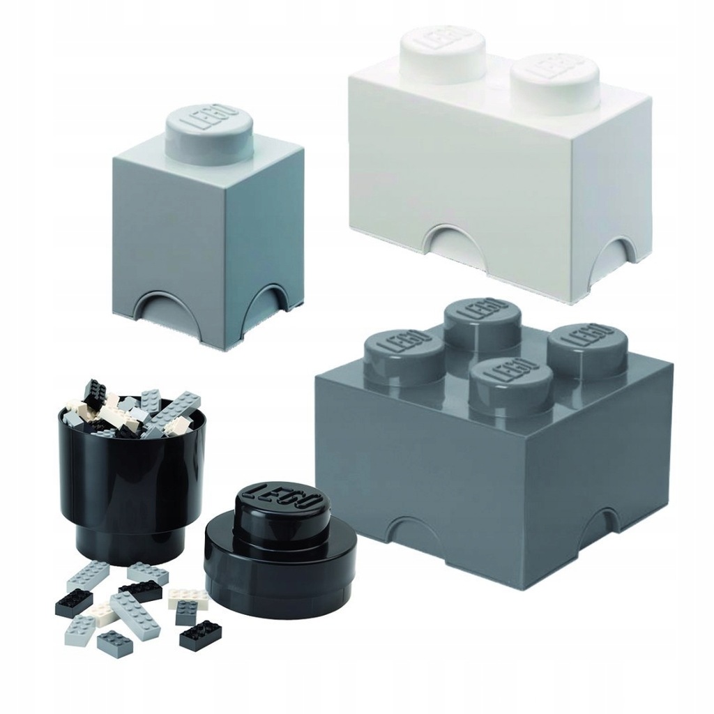 Zestaw pojemników LEGO 4w1 (Szare)