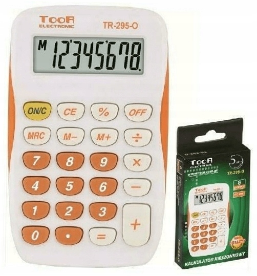 Kalkulator kieszonkowy 8-pozycyjny TR-295-O TOOR