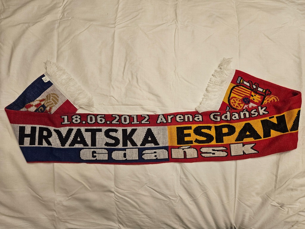 Szalik meczowy EURO 2012 Gdańsk Chorwacja - Hiszpania 18.06.2012