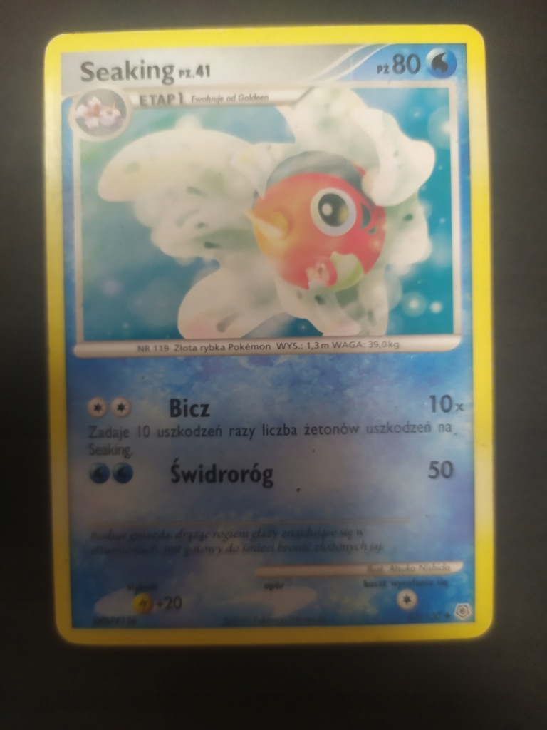 Seaking PZ.41 Diament perła 2010 rok 62/130 SŁABY STAN POLSKI POKEMON TCG