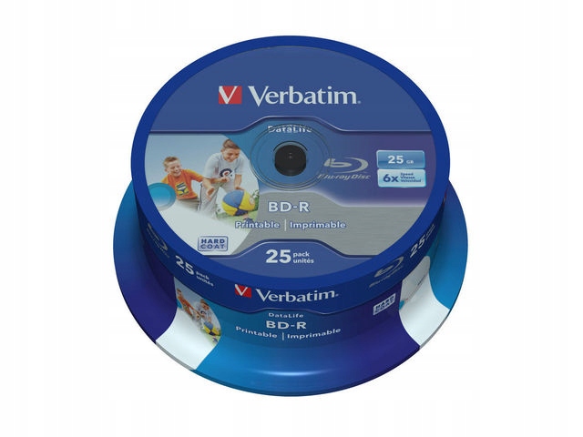 BD-R VERBATIM 25GB X6 HTL PRINTABLE NO ID CAKE 25