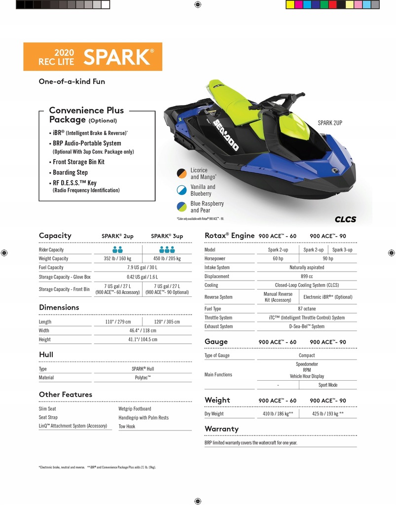 Купить Скутер Sea Doo Spark 2up STD 60KM 2020 ОТ РЕКА: отзывы, фото, характеристики в интерне-магазине Aredi.ru