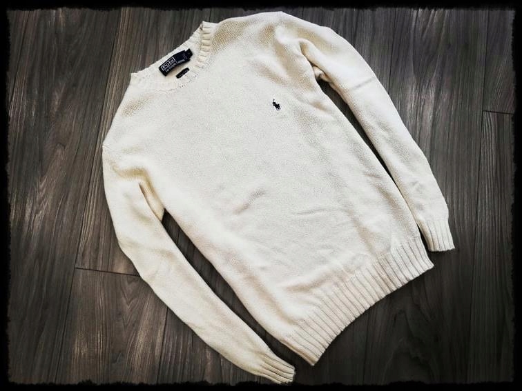 * RALPH LAUREN L/XL SWETEREK LOGO JASNY **