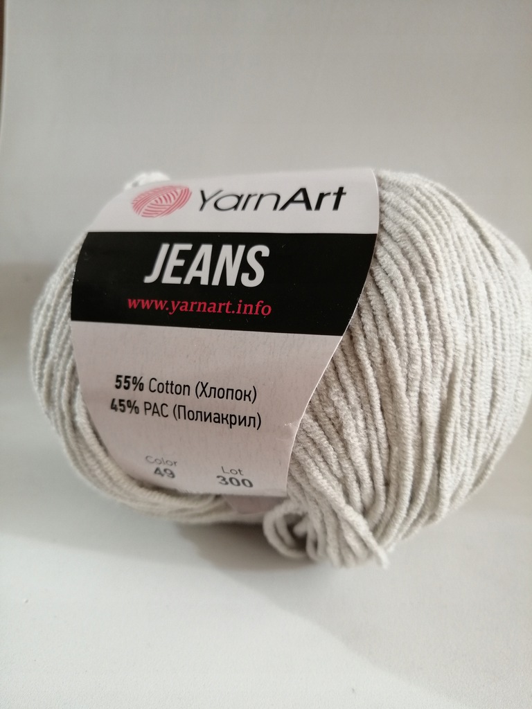 YARN ART Jeans 49 jasny szary - 8905891008 - oficjalne archiwum Allegro