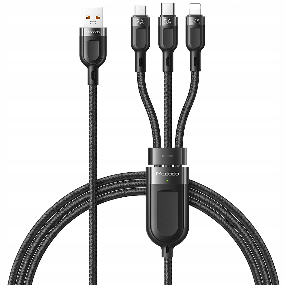 Купить КАБЕЛЬ MCDODO LIGHTNING MICRO USB-C 3 В 1, 5 А, 60 Вт, QC 4: отзывы, фото, характеристики в интерне-магазине Aredi.ru