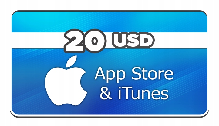 $20 USD ITUNES APPLE GIFT CARD KARTA USA KOD KLUCZ