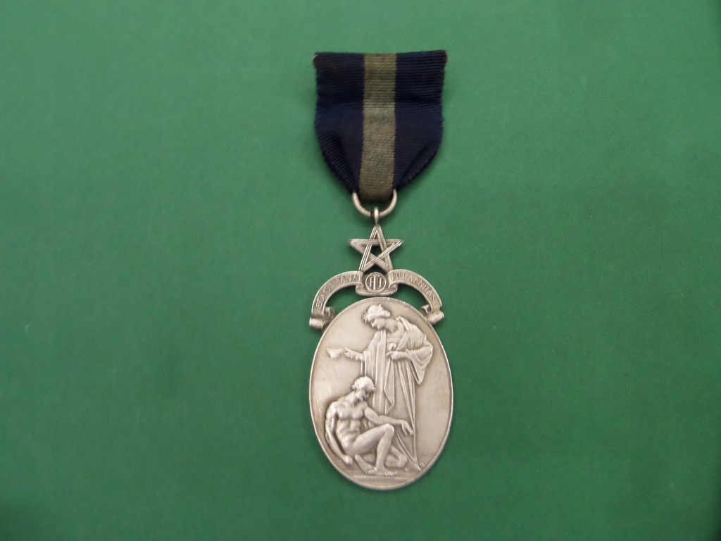 Medal masoński - Aegros Sanat Humanitas