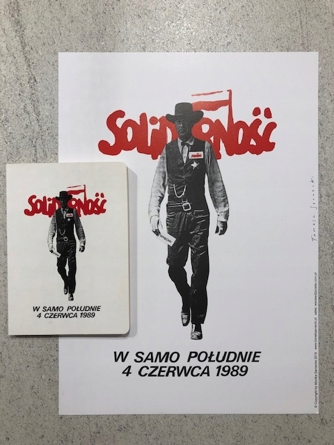 Plakat,notes Solidarność 4.VI.1989 W samo południe