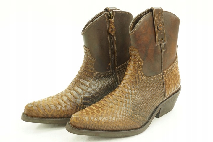 KENTUCKY WESTERN BUTY MĘSKIE BRĄZOWE SKÓRA 45 1BYB