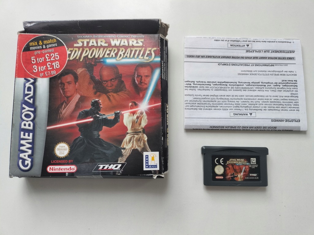 STAR WARS JEDI POWER BATTLES GBA GAME BOY ADVANCE