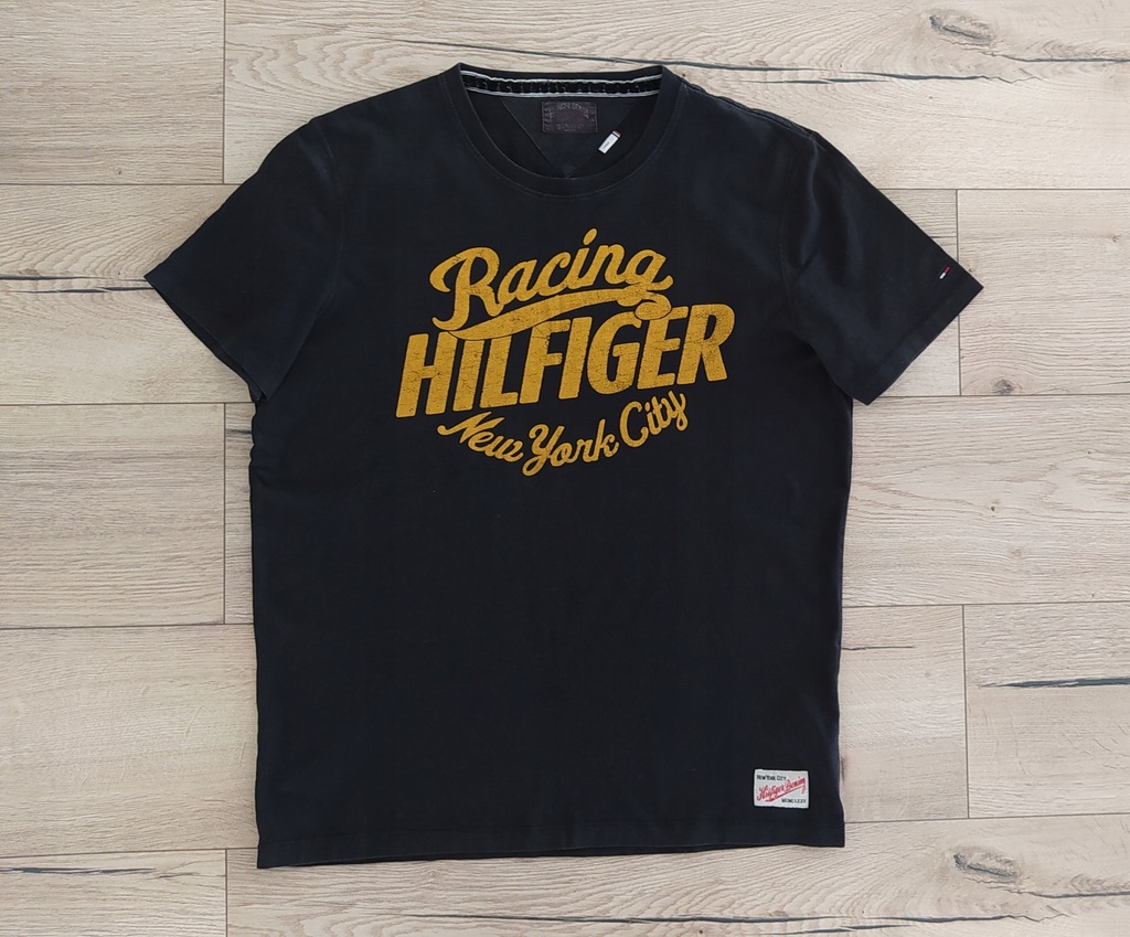 TOMMY HILFIGER VINTAGE BAWEŁNIANY MĘSKI T-SHIRT L