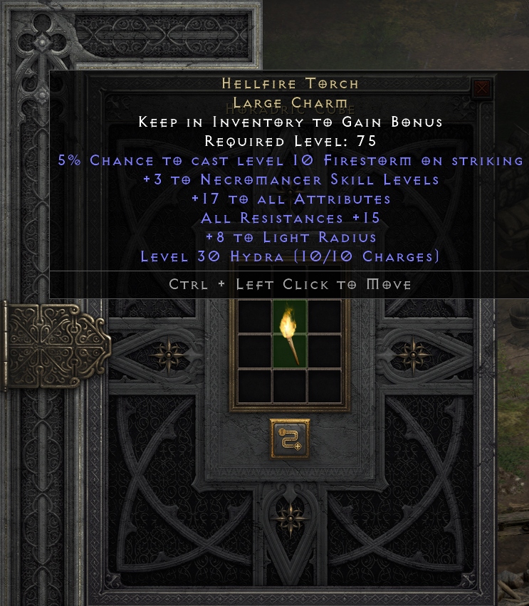 Diablo 2 resurrected hellfire torch necromancer 11295105294