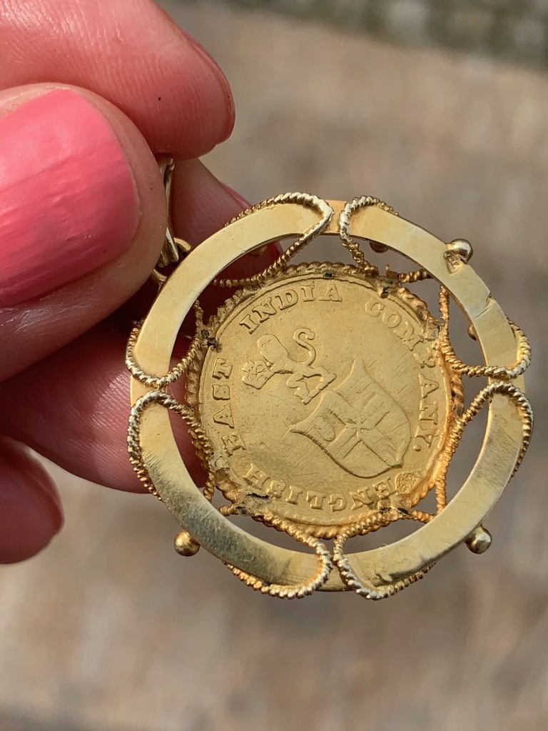 1/3 mohur East India Company złoto. 5 rupii 1820r
