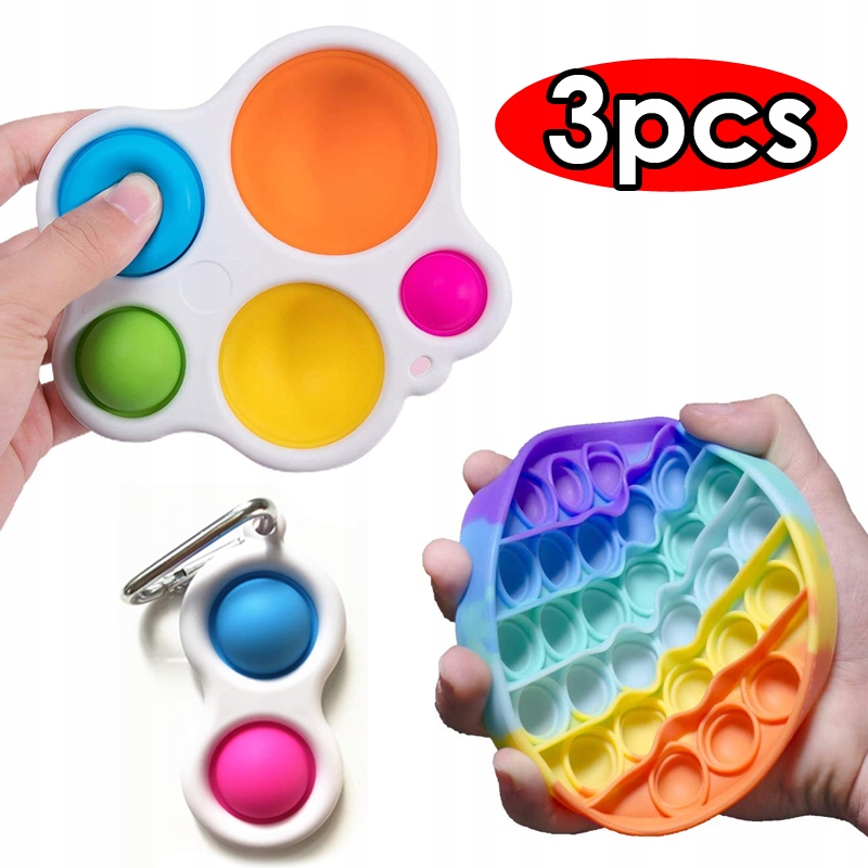 3pcs Proste Dimple Fidget Toy between us Pop It