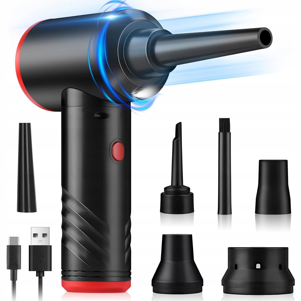 ELEKTRYCZNA DMUCHAWA SPRĘŻONE POWIETRZE KOMPRESOR AIR DUSTER DO KURZU 6 Ah
