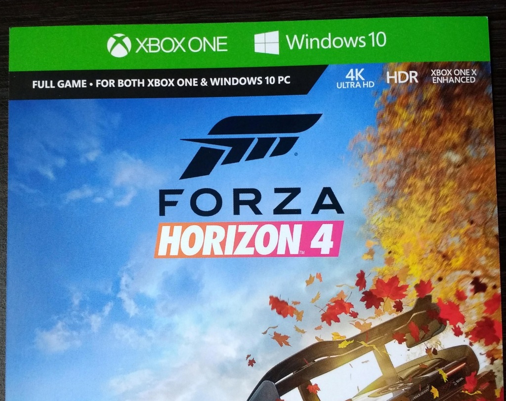 Forza Horizon 4 Xbox One Windows 10 Kod Klucz