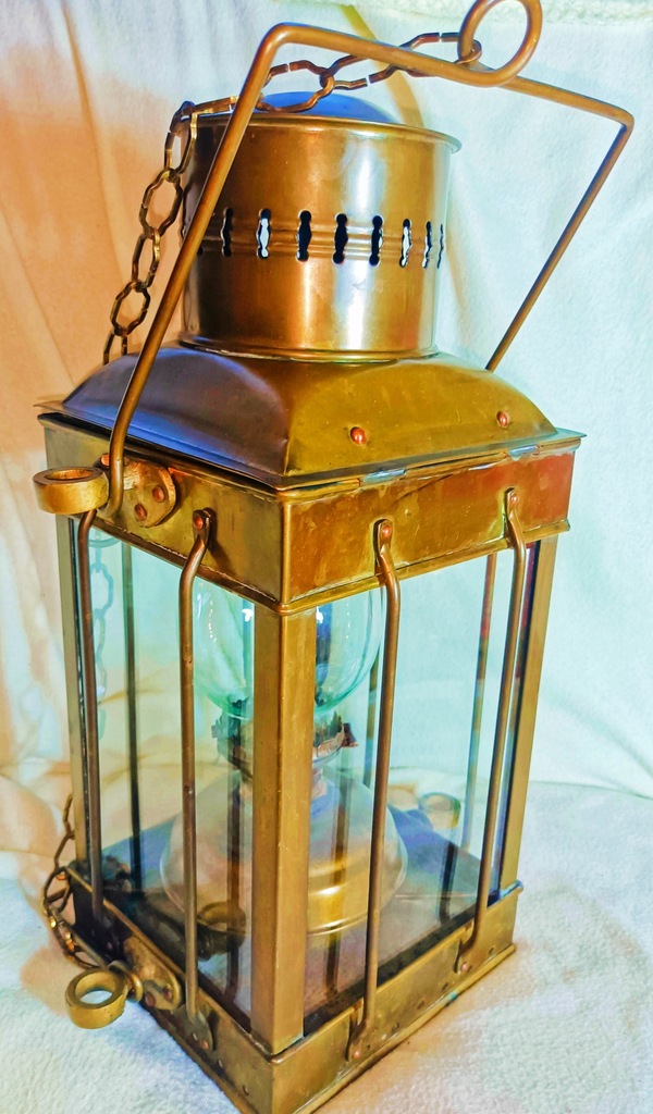 STARA LAMPA naftowa OKRETOWA latarnia ANCHOR+LED!