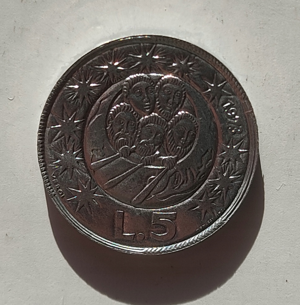 moneta San Marino 5 lir 1973