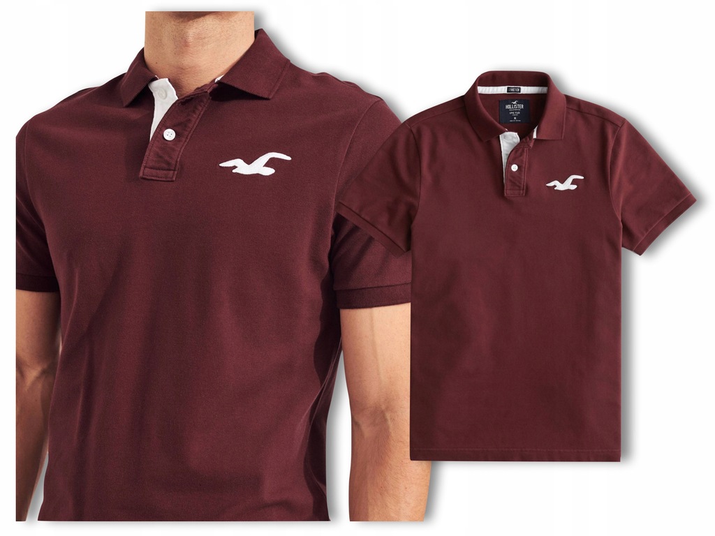 HOLLISTER koszulka męska Stretch Polo USA roz. XL