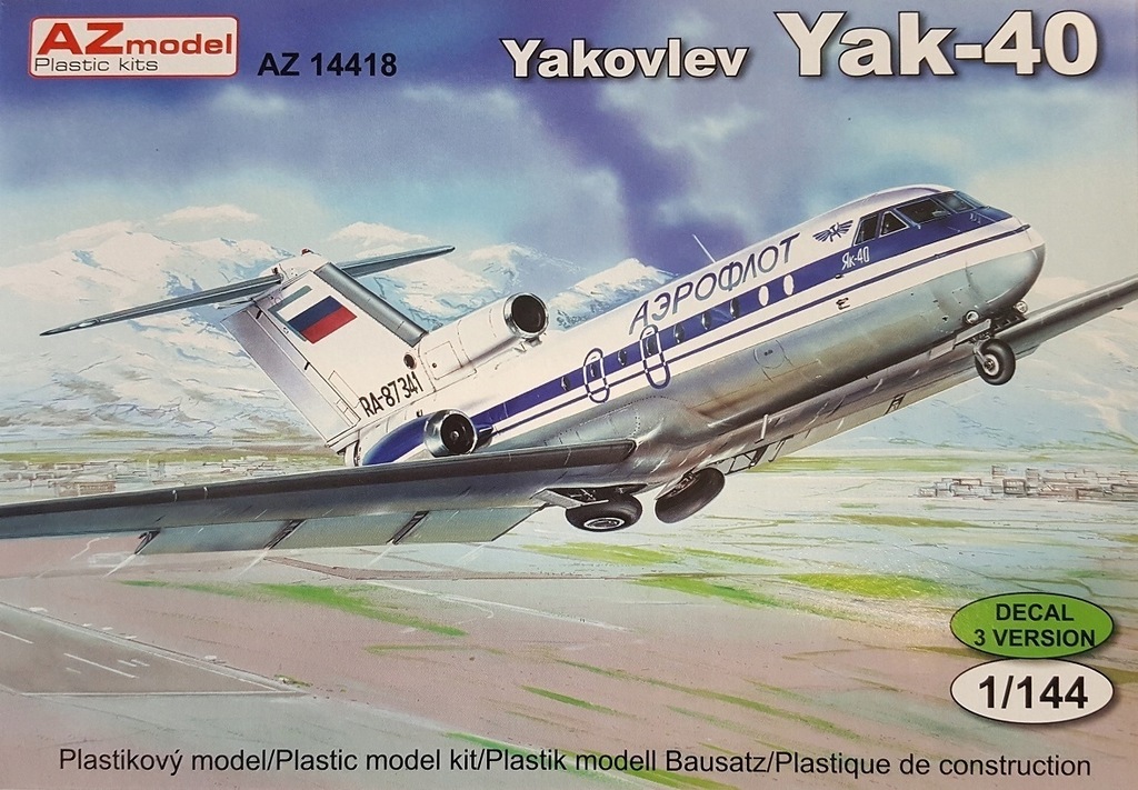 Yakovlev Jak-40 Air Libya Aeroflot AZ14418 s.1/144