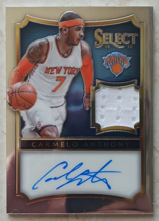 PANINI SELECT 2014-15 MELO CARMELO ANTHONY AUTO JERSEY 1/35