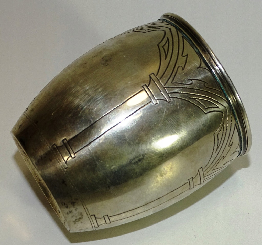 Piękny kubek srebro neogotyk ok 1870 r pr 750