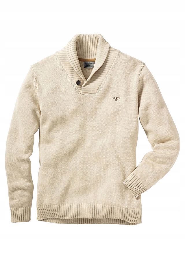Sweter z szalowym kołnier biały 44/46 (S) 957642