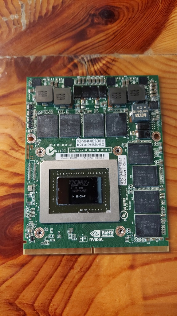 Nvidia Quadro 4000M 2gb HP 8760w 8770w Dell M6600