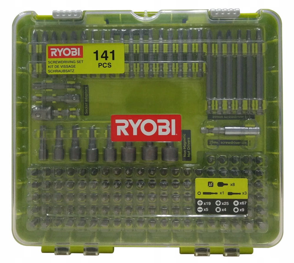 Zestaw bitów Ryobi RAKD141 walizka 141szt.