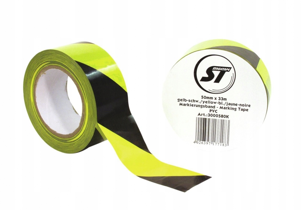 Gaffa 3000580K Marking Tape PVC yellow/black taśma