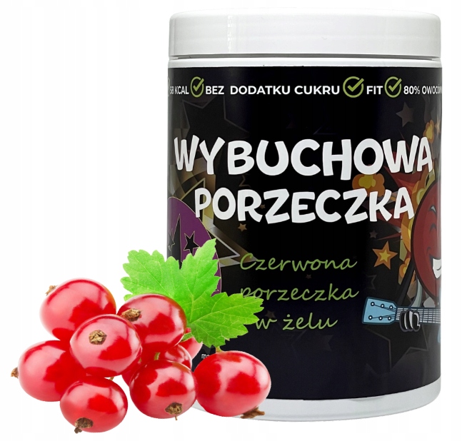 FIT DŻEM BEZ CUKRU CZERWONA PORZECZKA W ŻELU 80% - PRZYGODA