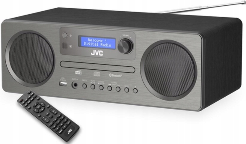 Odtwarzacz JVC Zestaw All In One wieża radio DAB+ Bluetooth AUX USB PILOT
