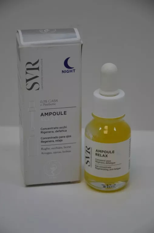 SVR AMPOULE RELAX AMPUŁKA SERUM POD OCZY NA NOC WZMACNIA WYGŁADZA 15 ML