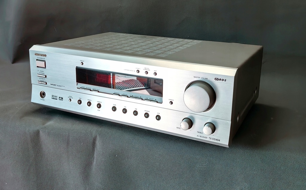 Amplituner kina domowego 5.1 Onkyo TX-DS494 WRAT DTS Szampański