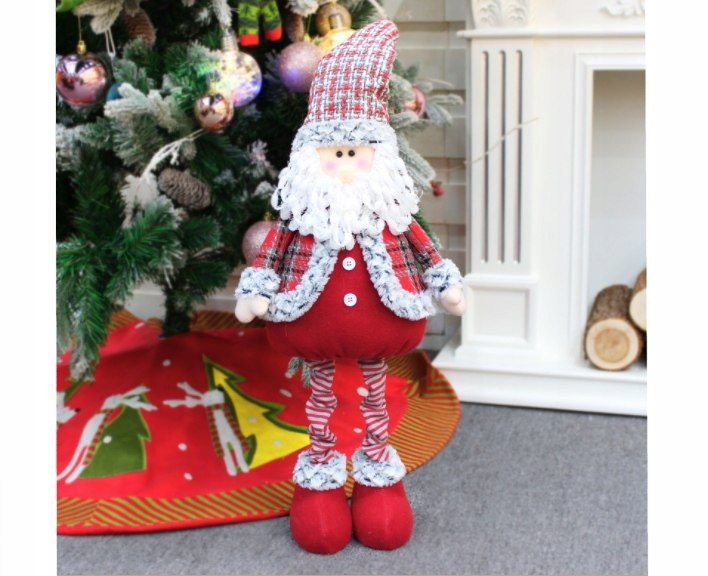Figurka bożonarodzeniowa z teleskopowymi nogami MIKOŁAJ 95x28 cm NT1733