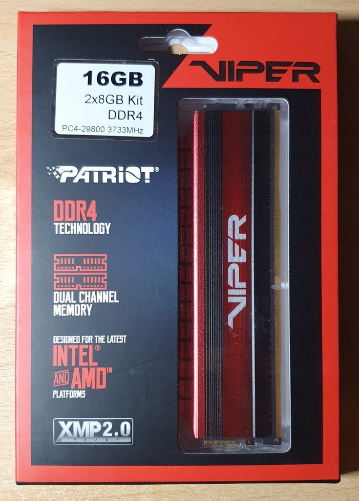 Patriot viper 2*16 GB 3733Mhz