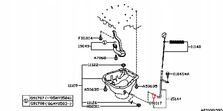 SUBARU LEGACY ORING RURKI MIARKI OLEJU