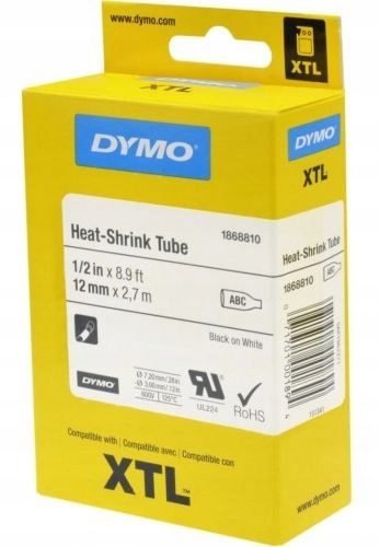 Купить Оригинальная термоусадочная трубка Dymo 1868810 12 мм x 2,7 м.: отзывы, фото, характеристики в интерне-магазине Aredi.ru