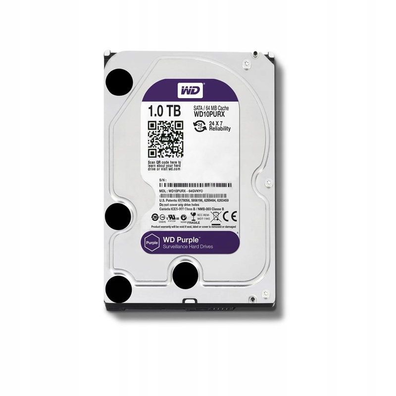 Dysk twardy WD HDD Western Digital 1TB do monitoringu PURX/PURZ