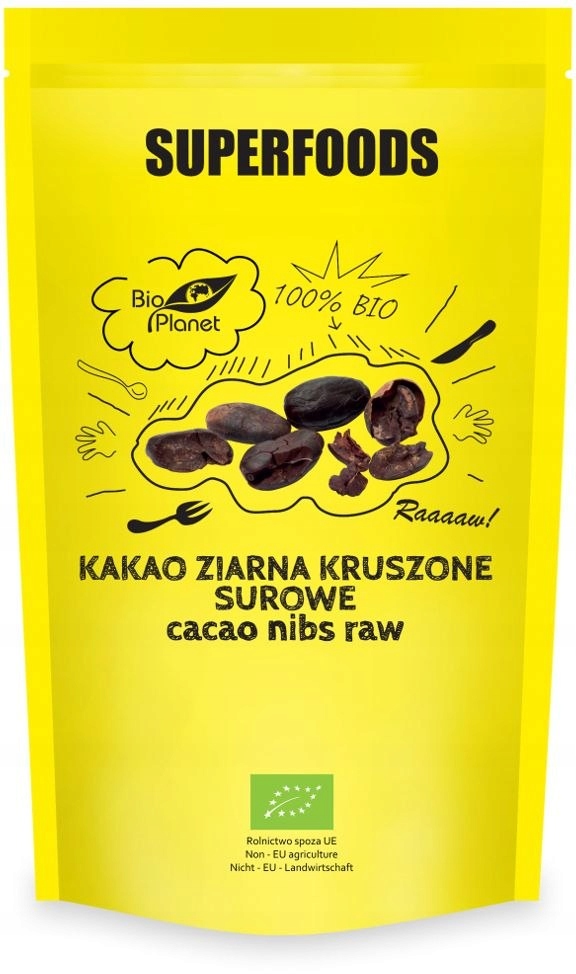 KAKAO ZIARNA KRUSZONE SUROWE BIO 250 g - BIO PLANE